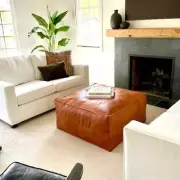 Amazing Square Ottoman Pouffe Table Coffee Moroccan Leather Genuine Vintage