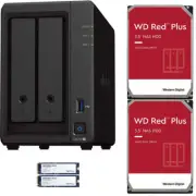 Synology DS723+ 2GB RAM 800GB Cache 24TB (2x12TB) of WD RED PLUS Drives