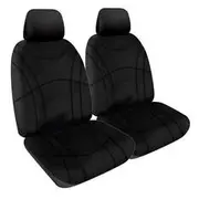 Getaway Neoprene Ready Made Seat Covers - Front, Black/Black Stitch, Suits Transit