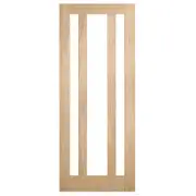 Corinthian 2040 x 920 x 35mm Internal Door White Oak Moda Clear Glass AMODG18 - 920mm