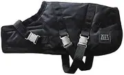 Zeez Waterproof Dog Coat, Oil Skin/Black, Size 28