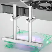Graphics Card GPU Support Bracket: Adjustable Aluminum GPU Sag Bracket Video Card GPU Stand Holder Graphics Card Support with Dual Stand (Silver 128mm)
