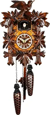 Quartz Cuckoo Clock 5-Leaves, Bird, Size: 8 Inch, EN 522 Q