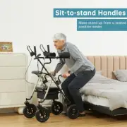 Deluxe OEM ELENKER Rollator Walker Medical Aid Heavy Duty Upright Stand Up
