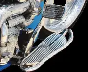 Covington Driver Floorboards Dimpled Chrome Dyna Switchback 12-16