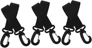 HAPINARY 6pcs Hanging Stroller Hooks Rotatable Clips for Diaper Bags Shopping Durable Organizer Hangers for Strollers Lightweight Elegant Travel Accessory