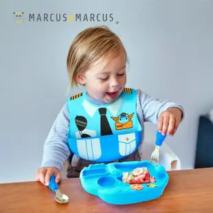 【MARCUS&MARCUS】大口袋寬版矽膠立體圍兜(多款可選)