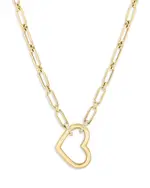 Roberto Coin 18K Yellow Gold Cialoma Diamond Heart Pendant Necklace, 16-18