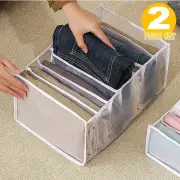 Wardrobe Clothes Organizer - Set of 2 x 7 Grids Washable Drawer Storage Box