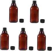 5pcs Travel Toiletries Bottles Refillable Plastic Containers with Screw Caps for Shampoo Lotion Liquid Medicine for Travel Business Trips Outdoor Activities