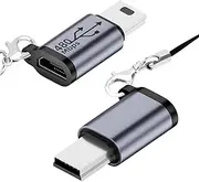 Seminer Micro USB to Mini USB Adapter (Pack of 2), Micro USB Female to Mini USB Male Convert Male, USB Mini to Micro USB Adapter Compatible with Digital Cameras, Computers, GPS