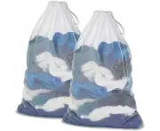 Set of 2 - white laundry bag - laundry net laundry bag - laundry bag to protect clothes from the washing machine