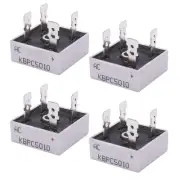 4Pcs KBPC5010 Bridge Rectifier AC to DC 1000V 50A Full Wave Single Phase Meta...