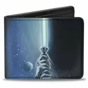 Star Wars Luke Skywalker Holding Lightsaber Collage Wallet Black
