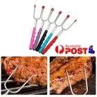 5PCS Telescoping BBQ Marshmallow Roasting Sticks Smores Skewers Hot Dog Fork AU