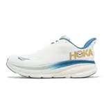 HOKA 慢跑鞋 CLIFTON 9 2E 路跑 緩震 霜白色 金色 寬楦 男鞋 [ACS] 1132210FTG