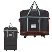 Expandable Travel Duffle Bag With Wheels Large Capacity Foldable Luggage Suitcase