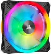 Corsair iCUE QL140 RGB, 140 mm RGB LED PWM Fans (68 Individually Addressable RGB LEDs, Speeds Up to 1,250 RPM, Low-Noise) Dual Pack with iCUE Lighting Node CORE Included - Black