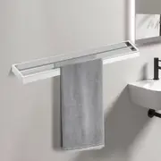 Double Towel Rail Rack Ring Holder Square 304 Stainless Steel Silver 600mm
