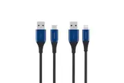 Genuine Nokia Pro Cable P8201 Combo (Blue) - MFI Lightning & Type-C