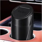 Car Mini Rubbish Bin with Lid, Mini Car Rubbish Bin, Plastic Car Drink Holder, Mini Rubbish Bin, Portable Car Waste Bin, Cup Holder, for Cars (Black)