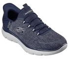 Skechers Men's Summits Key Pace Slip-Ins Navy Low Top Sneaker Shoes 232469/NVY