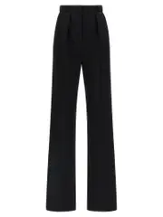 [Elisabetta Franchi] Elisabetta Franchi-Tuxedo-Effect Trousers Pantaloni Nero-Donna 44IT