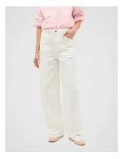 [Seed Heritage] Barrel Leg Seam Front Jean in Cloud Cream