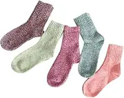[BESTYASH] 5 Pairs Warm Sock Thermal Socks Moisture-wicking Socks Fleece Socks Padded Socks Casual Sock Socks Cotton Socks Ladies Socks Wool Socks for Women Womans Socks