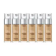 6x L'Oreal Paris True Match Super Blendable Liquid Foundation 30ml 5W Golden Sand