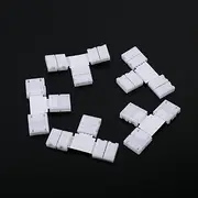 X T Shape RGB 5050 LED Strip Light Connector ADAPTERS for Convenient Connection 10MM RGB LED Strip Lights (T)