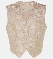 [Stella McCartney] Stella McCartney Brocade vest AU 4 gold