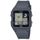 【CASIO】纖薄輕盈時尚流線長型環保材質數位雙顯休閒錶-灰(LF-20W-8A2)/33.7mm