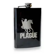 8oz BLACK Plague Four Horsemen of the Apocalypse Flask