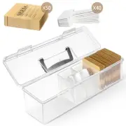 Seed Storage Organizer Kit with 50 Seed Envelopes and 40 Plant Tags, Seed Pac...