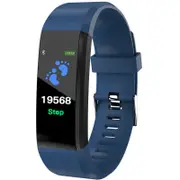 Sport Bracelet Watch Women Men LED Waterproof Smart Wrist Band Heart rate Blood Pressure Pedometer Clock For Android iOS - Blue