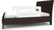 Toddler Bed Rail Guard – Adjustable, Fits Twin -King, Swing Down, White 2-Pack