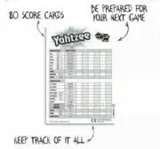 YAHTZEE Score Cards Pad - 80 Game Sheets Refill Milton Hasbro Gaming