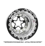 WELD Wheel Alumastar 15x8 5X4.75 BP 3 BS Black Center Polished Shell Black SBL