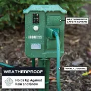 OUTDOOR POWER STAKE TIMER-6 OUTLETS, 6 FT EXTENSION CORD- 4/3 SJTW SPRINKLER