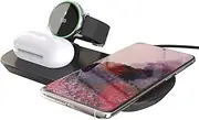 3 in 1 Wireless Charging Station Fast Charger with Watch Magnetic for Samsung Watch Active 1,2, Samsung Buds,iPhone 12/ 12pro / 11 / Max/XS/XR / 8 / Plus, AirPods, Galaxy S20/Note 10/S10