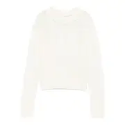 [Ermanno Scervino] Ermanno Scervino Lace-insert Sweater 42 IT WHITE