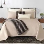 Bianca Amaya Mink Embroidered Coverlet Set (Single/Double, Queen/King, Super King)
