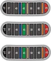 3 Milk Jug Thermometer Sticker, Color Changing Temperature Sticker for Metal Milk Frothing Jug Coffee Cup Kettle, Stick Thermometer Strip up to 70℃, Waterproof Adhesive Water Temperature Tester