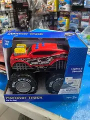 p & c light up race car led MONSTER TRUCK flashing light driving sound new toy