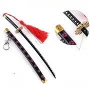 One Piece Roronoa Zoro Shisui Metal Sword Keychain Mini Katana Keyring Fidget Toy 22cm