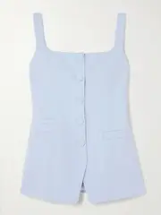 [Another Tomorrow] Another Tomorrow - Crepe Top - Light blue - IT50 IT 50 Blue