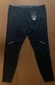 $88 Spyder ProWeb Fleece Brushed Active Compression Tights Black NWT Men's 2XL