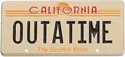 Out Of Time Number Plate Pin Badge, One Size, Metal