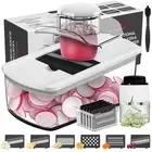 Mandoline Slicer Vegetable Slicer Spiralizer With 2 L Container for Potatoes,...